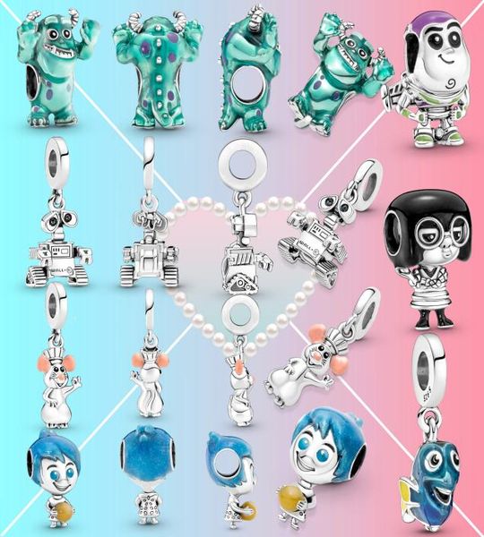 

925 silver fit charm 925 bracelet for women's/men's fashion wear sterling silver bead charms set pendant diy fine beads jewelry998, Bronze;silver