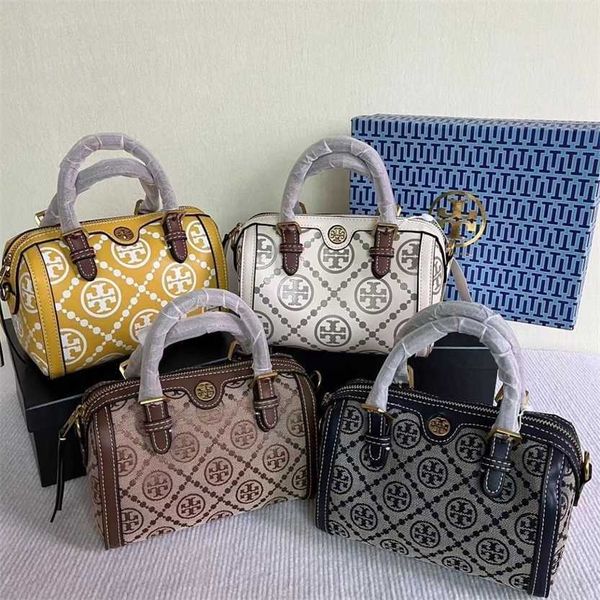 

62% off 2023 new bagdesigner women's tb tote canvas boston pillow large capacity old flower underarm bag crossbody handbag mini