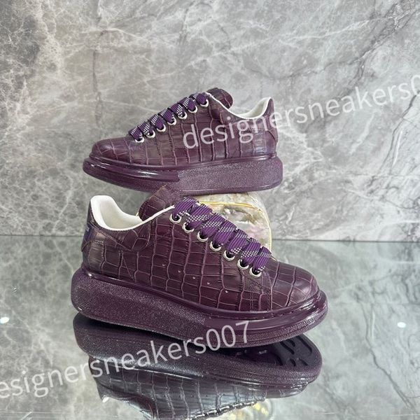 

new luxury sneakers casual alexander shoes tread slick chaussures high triple royal pale lace up sneaker men platform womens trainers xsd221, Black