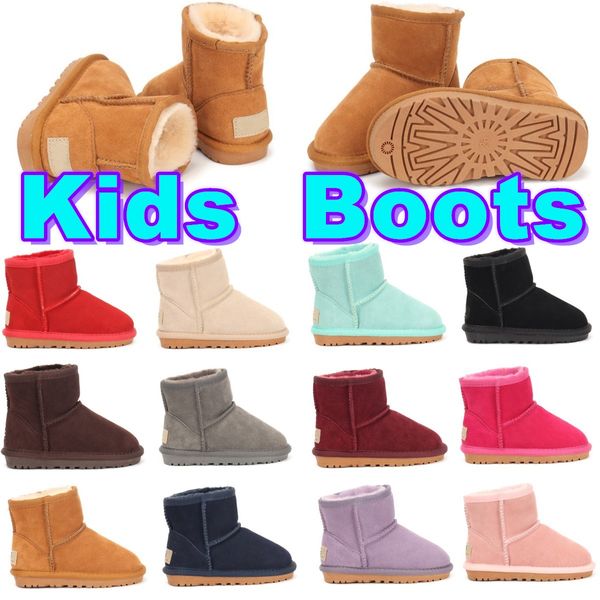 

designer kids ugglies boots australia booties toddler snow winter australian mini boot youth kids designer shoes boys girls genuine leather, Black;grey