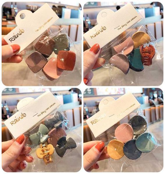 

5 pcsbag new women girls elegant colorsful acrylic hair lady lovely small claw clamp female fashion hair accessories7409857