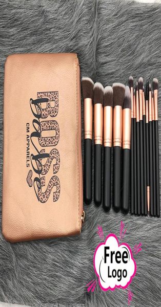 

whole 14 pcs tuolidi rose glod cosmetic make up brush kit private label makeup brushes9057264