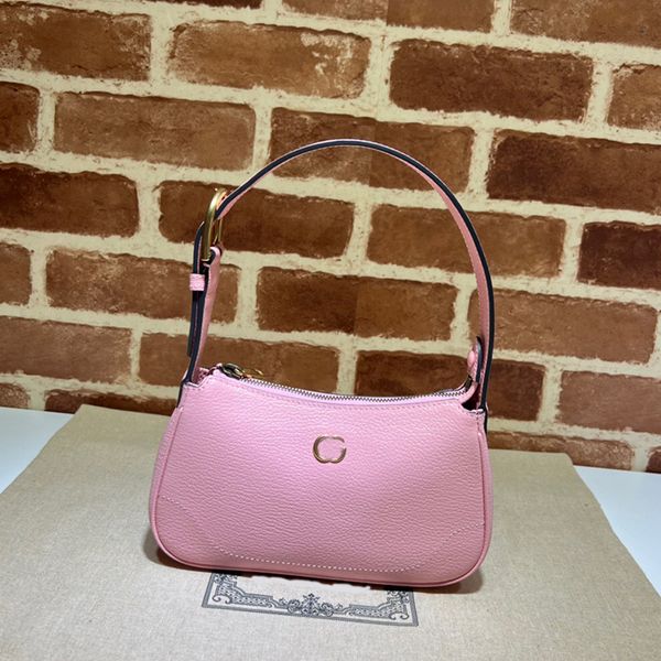 

5a quality designer brand bag aphrodite underarm bag with gold finish double letter logo zipper closure leather mahjong bag handbag single s