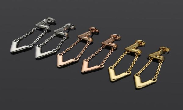 

stainless steel fashion size letter glossy earrings gold and silver female earrings for woman9988058, Golden;silver