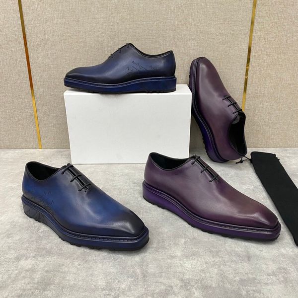 

2023 new men's formal leather shoes leather thick soled oxford shoe calm men's casual leather shoes suit shoes men's shoes, Black