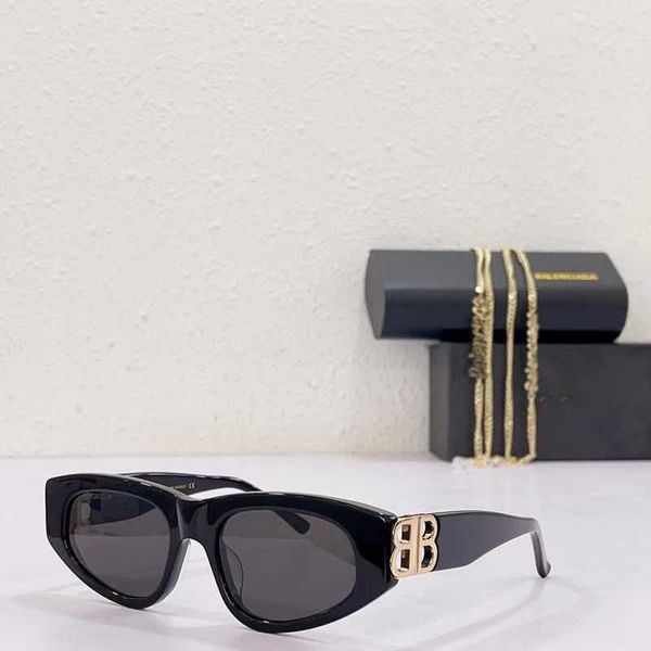 

23 new paris family sunglasses bb0095 cat's eye sunglasses plate double b fan bingbing same style ins, White;black