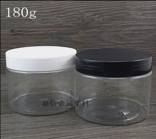 

180g clear lucency plastic empty bottle jar screw lid clear lucency clear empty cosmetic containers plastic bottle3248445
