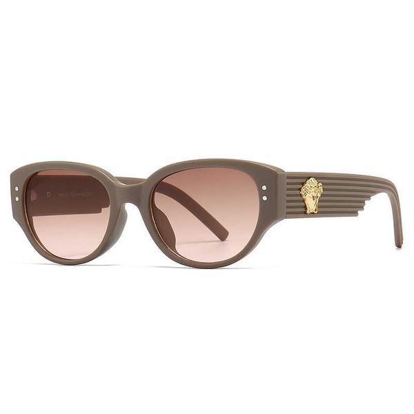 

women's sunglasses polarized uv400 small frame punk men's sunglasses ins advanced sunglasses, White;black