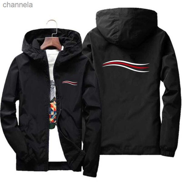 

men's jackets brand spring autumn sports zipper windbreaker womens sweaters coat designer camouflage hoodies explosion black models t23, Black;brown