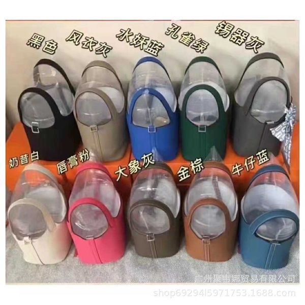 

luxury picotin lock bag new 2023 vegetable basket togo leather head layer cowhide genuine women's handheld casual bucket 9cbc