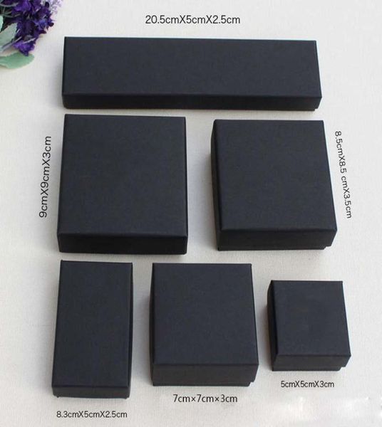 

high archives black kraft jewelry packing bracelet necklace ring ear nail box christmas new year gift customize 6 size3878391, Black;white