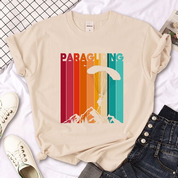 

women s t shirt paragliding women anime t shirt female streetwear japanese clothing 230720, White