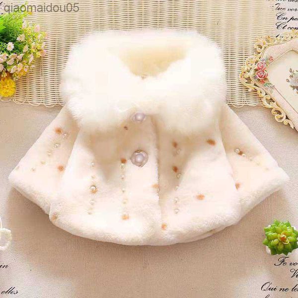 

baby cute fleece fur outerwear winter warm coat cloak jacket toddler infant girls clothes kids cute coat clothes l230712, Blue;gray