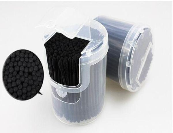 

whole 200pcslot carbon black screw head stud cut the ears clean cotton swab2193129