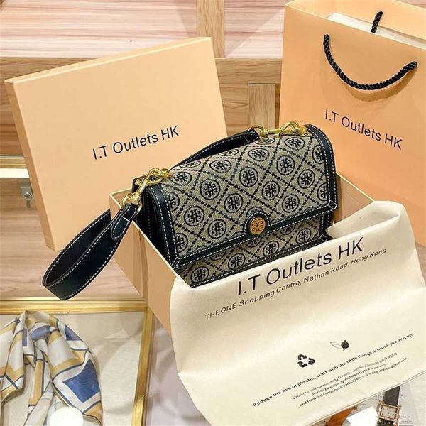 

67% off 2023 new bagdesigner hong kong tody brunt tb authentic women's new canvas embroidered organ crossbody small bag