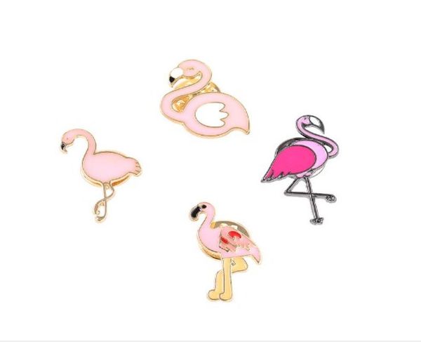 

flamingo pin brooches enamel lapel pins animal brooches for clothing bag backpack hat jewelry diy accessories4399904, Gray