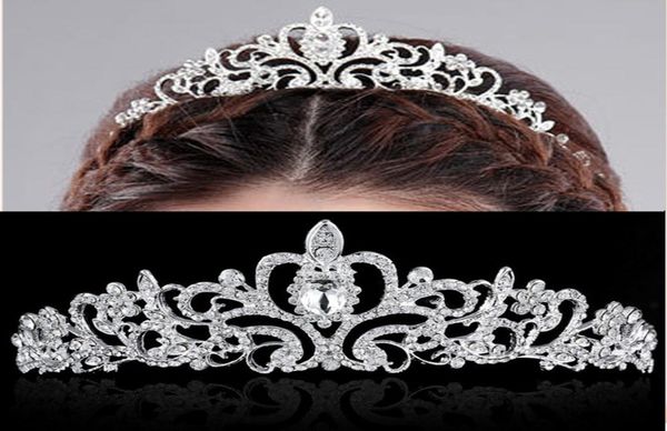 

new wedding party jewelry crystals bridal tiaras for women engagement tiara crown headband hair accessories fashion luxury jewelry3366455, White;golden