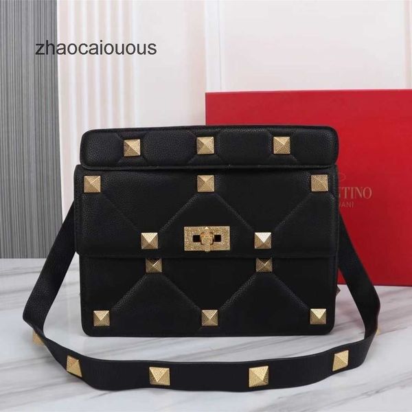 

bags valentins handbags handbag metal classic designer luxury women rivet women's lychee cowhide portable shoulder crossbody fashionabl