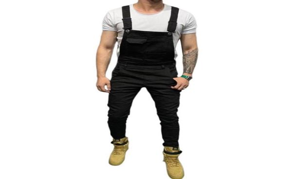 

fashion men039s jeans overalls high street straight denim jumpsuits hip hop men cargo bib pants cowboy male jean dungareesmen1325711, Blue