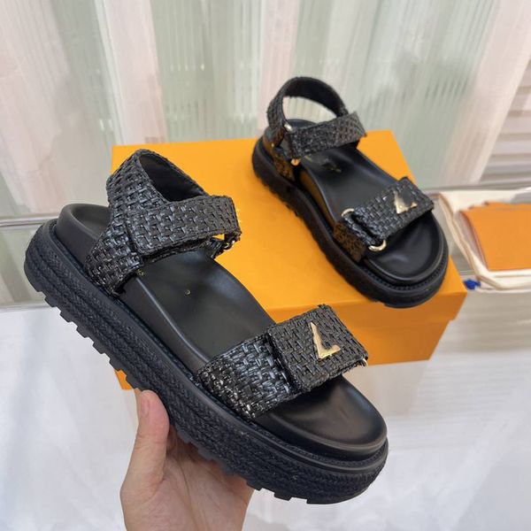 

luxury designer luis beach shoes leather beachs sandals letter vuttonity slippers outdoor women asfzxc