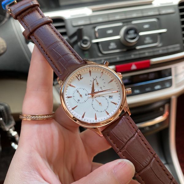 

2023 men's watch designer watch automatic mechanical watch 40mm men's italian bull belt business luxury watch, Slivery;brown