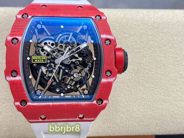 

t+factory rm35-02 watch with 5 point position true shock absorber automatic mechanical all-in-one movement ntpt carbon fiber case soft comfo, Slivery;golden