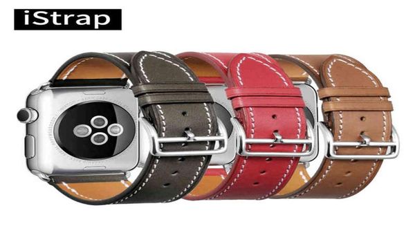 

watch bands istrap black brown red french calf leather single tour bracelet strap for i apple band 38mm 42mm 40mm 44mm t2208272653780