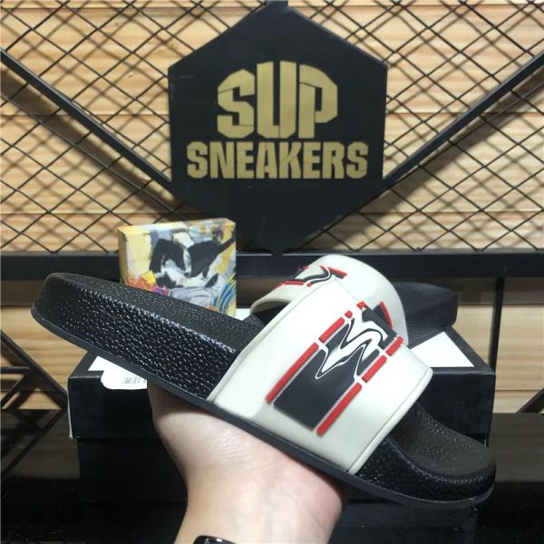 

mens womens rubber slipper designer sliders shoes slide summer beach outdoor cool slippers fashion wide ladys flat flip flop pnp, Black