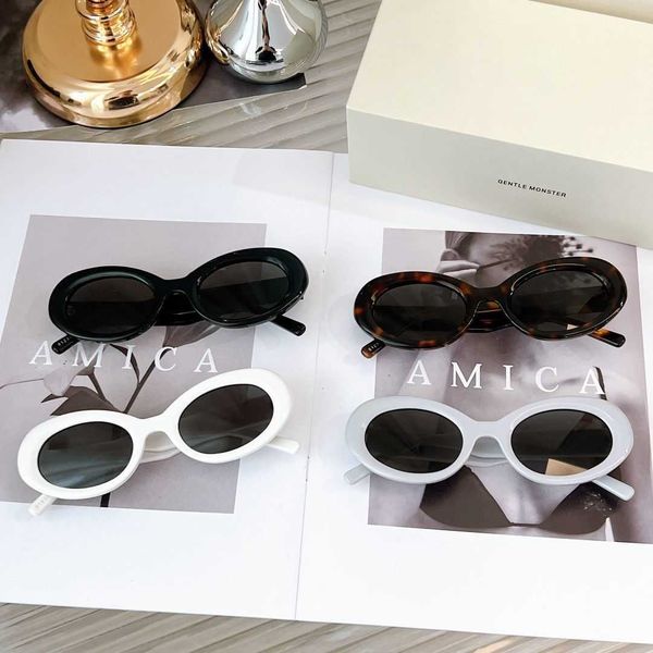 

2023 new gm sunglasses mm005 magilla co-branding men's and women's cat eye oval sunglasses ins, White;black