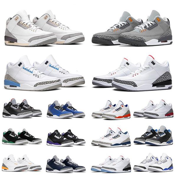 

men women 3 3s basketball shoes a ma maniere cardinal fire red dark mocha racer blue unc wizards black white cement reimagined georgetown lu