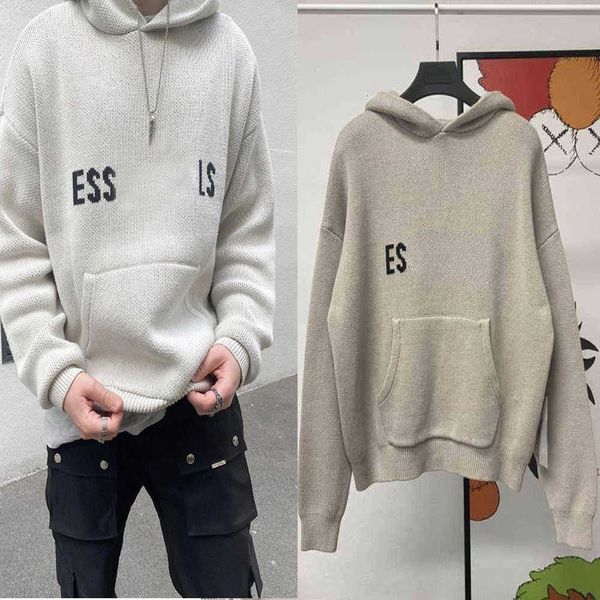 

es hoodie turtleneck jumpers loose sweaters casual knits essentail hoody lazy style for men women us uk fashion lightweight sweatshirts esse, Black