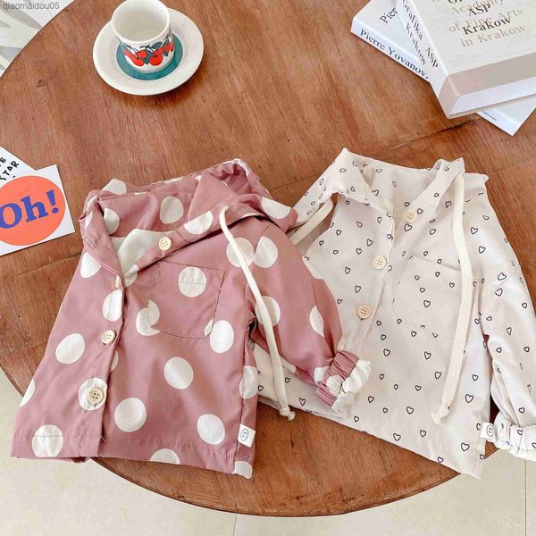 

summer autumn baby clothes 1-4y toddler girls jacket hooded baby coat toddler kids windbreaker sun protection clothing l230712, Blue;gray