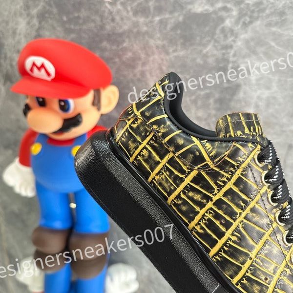 

new sneakers casual alexander shoes tread slick chaussures high triple royal pale lace up sneaker men platform womens trainers xsd221115, Black