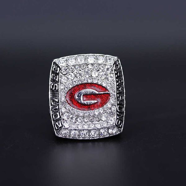 

2017 sec university of georgia bulldog university league championship ring reprint, Golden;silver