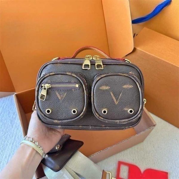 

5a designer bags lvvs camera bag messenger bag handbag tote women's 2023 new fashion portable shoulder double-layer press bag vintage c