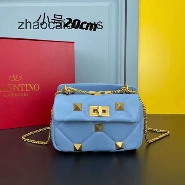 

luxury rivet valentins handbags classic designer handbag women bags fashionable metal diamond grid chain leather women's casual shoulde