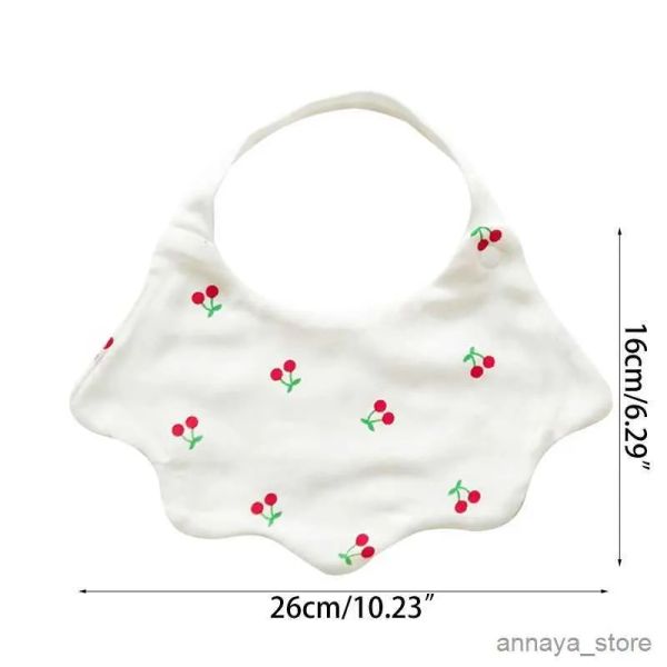

bibs cloths baby bib flower cherry kids newborn cotton feeding saliva towel for baby girl boy food r230628 bvg