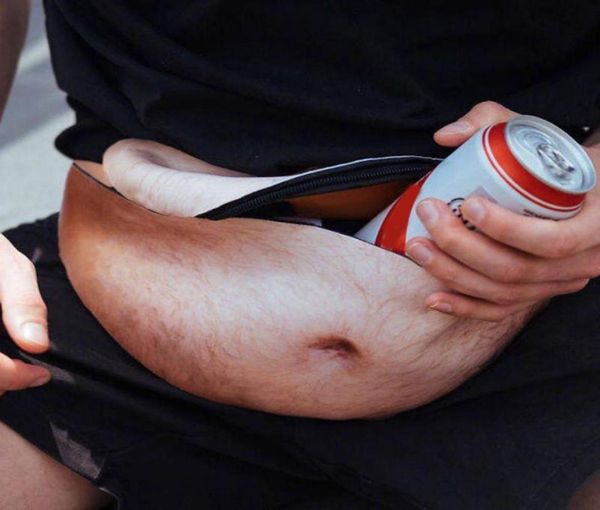 

outdoor bags 3 styles waist pack realistic looking large capacity fanny pouch oxford cloth 3d artificial dad beer belly bag for tr7010105