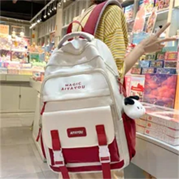 

female travel waterproof book bags fashion ladies cute laptrendy women college student backpack girl kawaii nylon school bag a1, Black