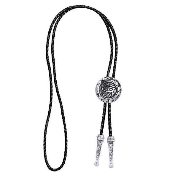 

bolo ties vintage fashion eye of horus bolo tie men's and women's leather rope necklace hkd230719, Red