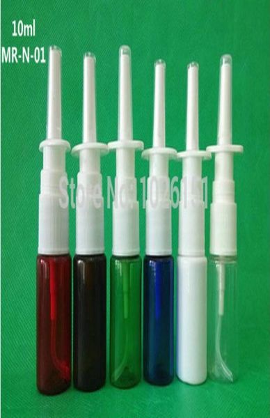 

1005 setslot 10ml plastic nasal spray pumps bottle 10cc pe nasal atomizers 13oz oral spray applicators 6 colors to choose7075210