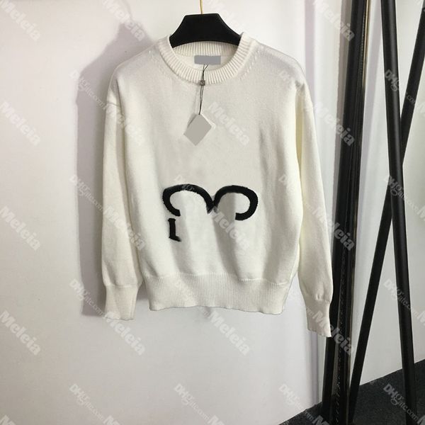 

women oversize sweaters long sleeve embroidery letter sweaters cashmere ladies knitted sweater, White;black