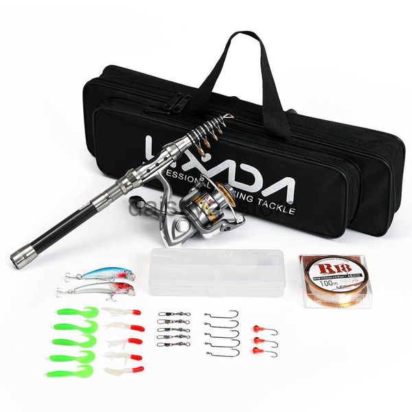 

boat fishing rods telescopic fishing rod and reel combo full kit spinning fishing reel gear organizer pole set with 100m fishing line x0720