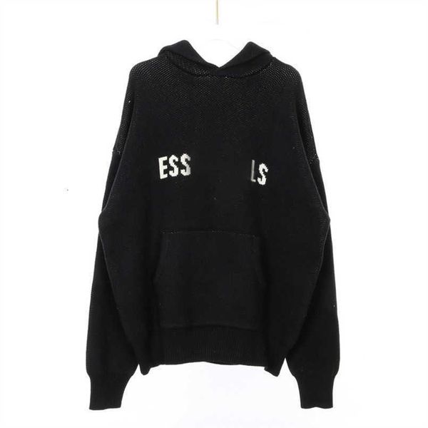 

essentialhoodie designer mens hoodies essentail spring men fear sweater of hoody god pullover autumn embroidery sweatshirt loose es hooded j, Black