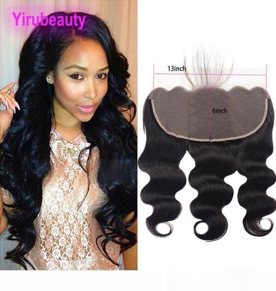 

malaysian human hair 13x6 lace frontal ear to ear body wave 136 frontal with baby hair 822inch body wave closures8261159, Black;brown