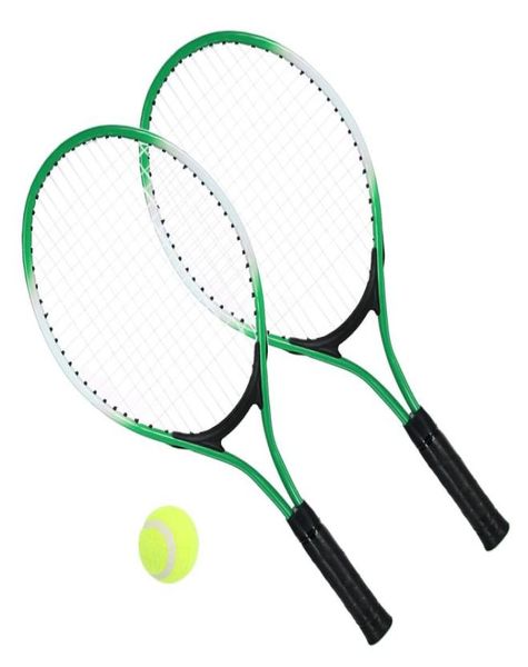 

2pcs kids tennis racket string tennis racquets with 1 ball and cover bag sports fitness blue racket6120814