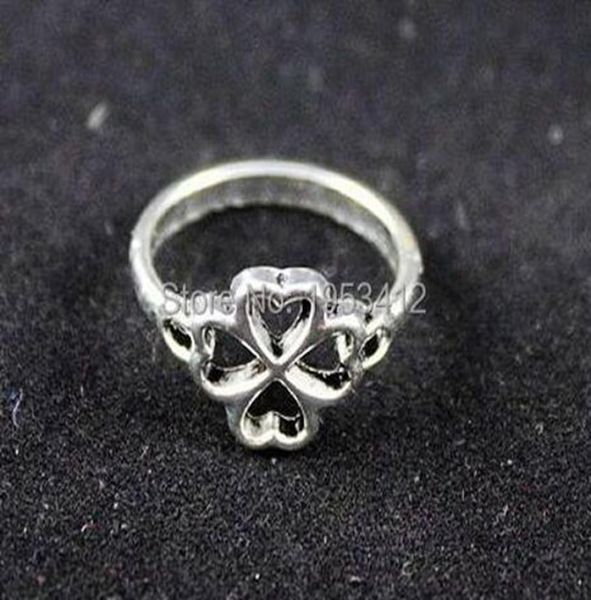 

fashion vintage silver 50pcs alloy hollow cross four leaf clover ring finger nail heart rings finger lord of the rings diy jewelry4441680