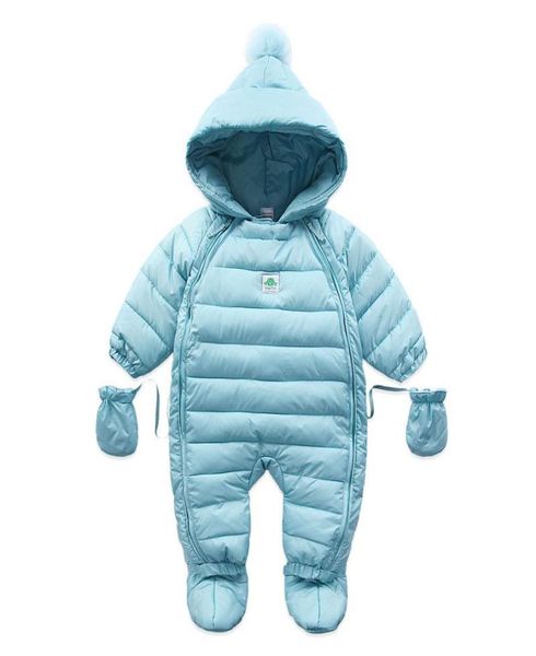 

baby coveralls rompers winter thick boys costume girls warm infant snowsuit baby wear newborn down apparel outdoor clothing9730879, Blue