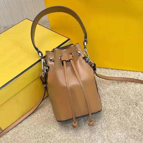 

genuine leather mini bucket bags fashion crossbody handbags women's luxury designer tote presbyopia shoulder bag removable drawstring p