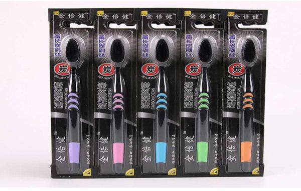 

soft bamboo charcoal toothbrush household manual soft silk soft hair sharp toothbrush oral cleaning care single toothbrush4500567